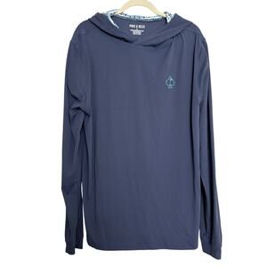 Pins and Aces navy blue golf hoodie XL long sleeve sporty gorpcore activewear